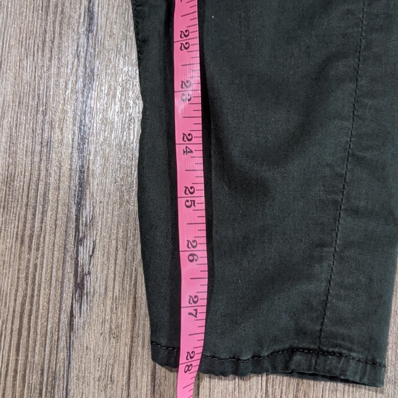 7 for All Mankind Blair Dark Green Soft Brushed Cotton Super Skinnies - Picture 14 of 14